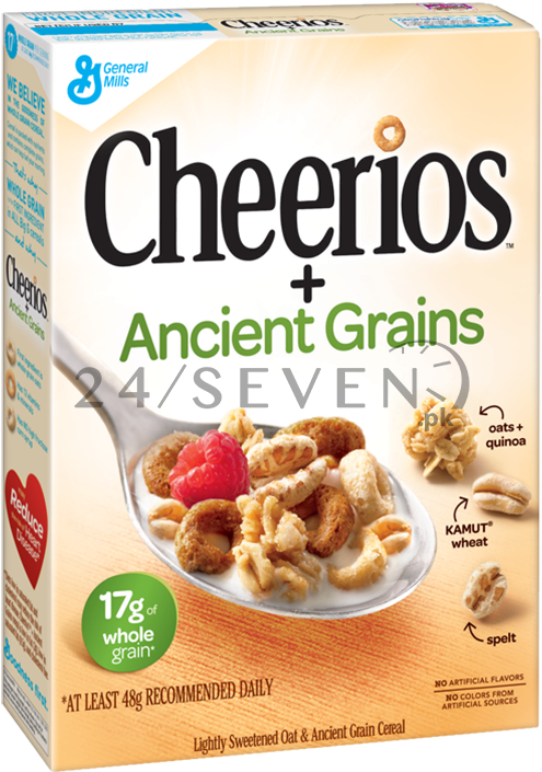 Food Cupboard - Cheerios Cereal Ancient Grains (592x704), Png Download