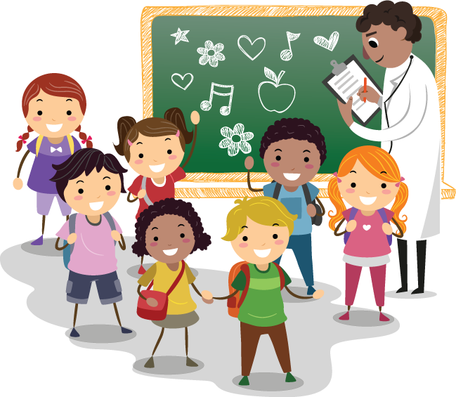 Professor E Alunos Png - School (649x565), Png Download