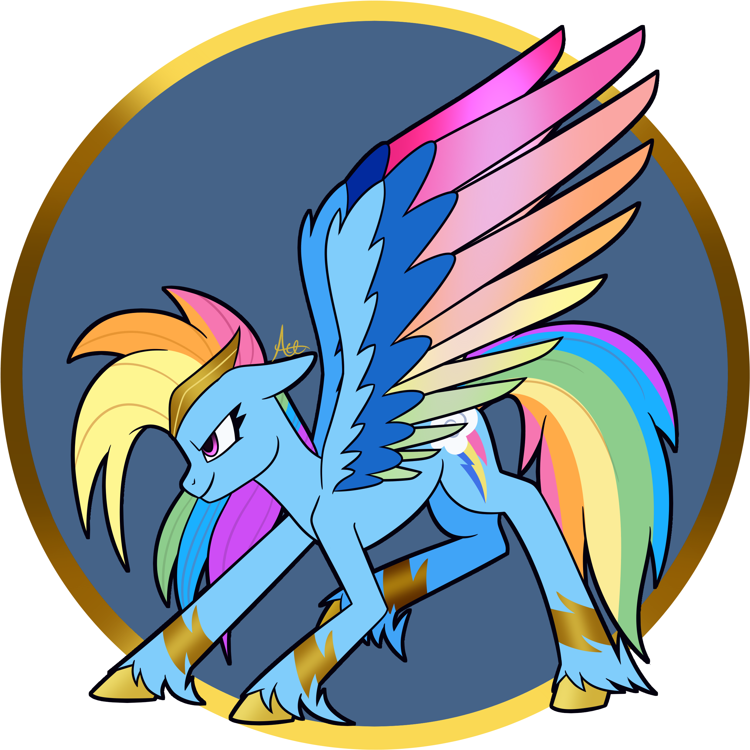 Finishing The Mane 6 With Rainbow Dash Now With The (3000x2500), Png Download