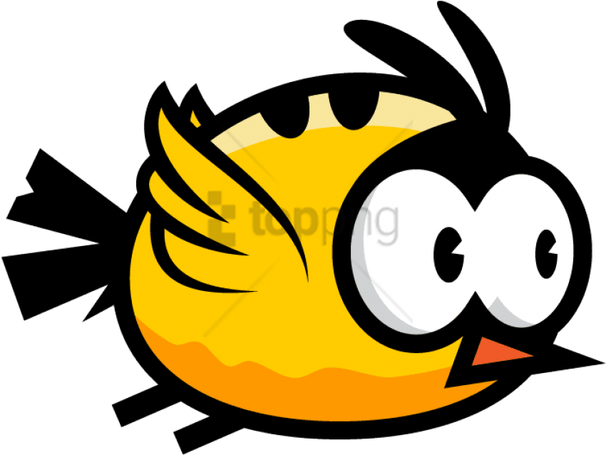 Free Png Flappy Bird Bird Png Image With Transparent - Flying Cartoon Bird Png (850x638), Png Download