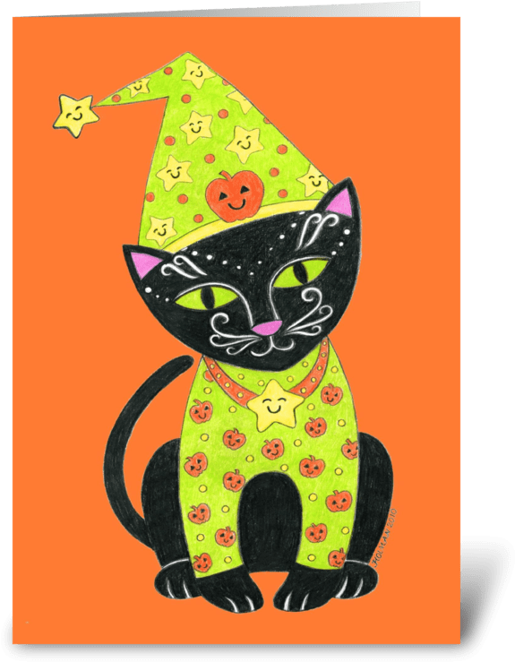 Happy Halloween Black Cat - Black Cat (700x792), Png Download