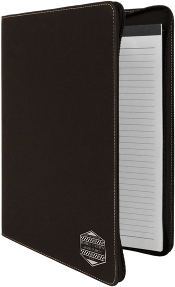 Laser Engraved Portfolios With Zipper - Littfun Thick 320 Sheets Soft Cover Faux Leather Journal (600x600), Png Download