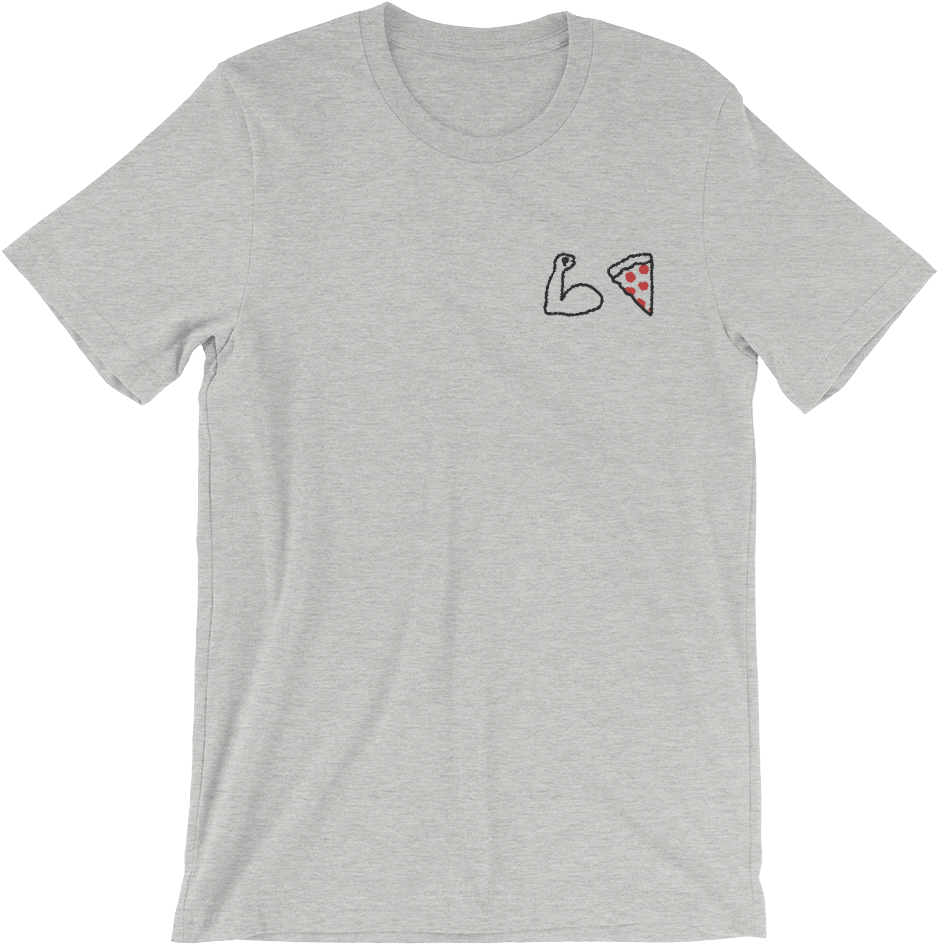 T Shirt Pizza Embroidered (1000x1000), Png Download
