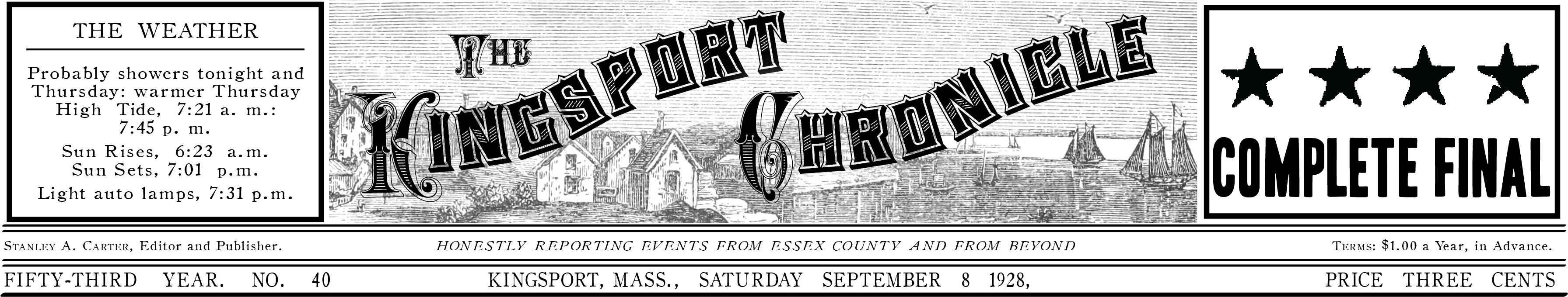 Kingsport Chronicle Banner - Poster (3619x734), Png Download