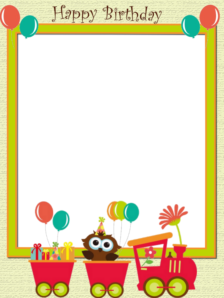 Happy Birthday Frame, Birthday Frames, Moldings, Writing - Happy Birthday (768x1024), Png Download