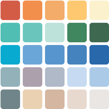 Diebenkorn Palette - Tints And Tones Of Orange (374x379), Png Download