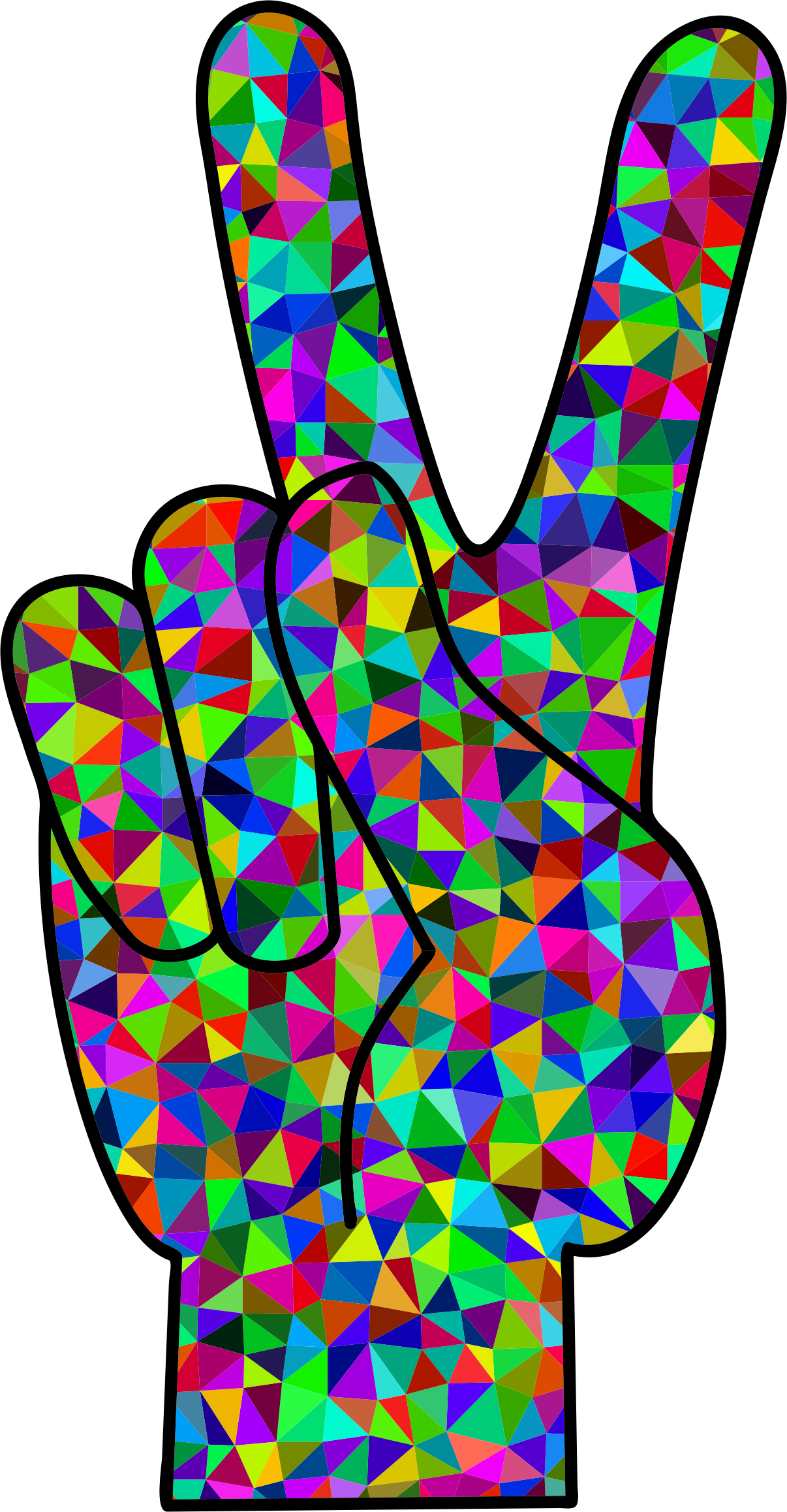 This Free Icons Png Design Of Prismatic Low Poly Peace (1206x2316), Png Download