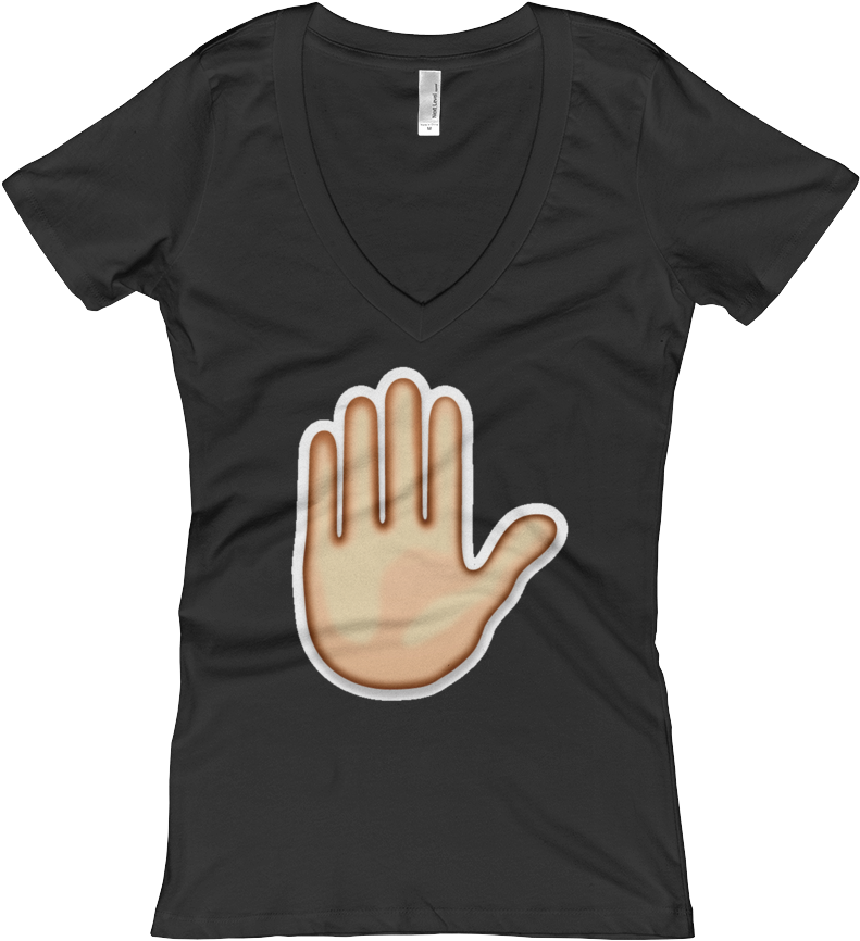 Women's Emoji V Neck - T-shirt (1000x1000), Png Download