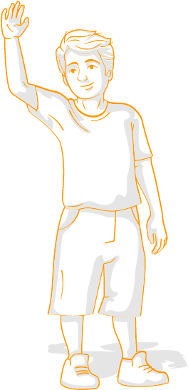 Hand Raised - Child (450x570), Png Download