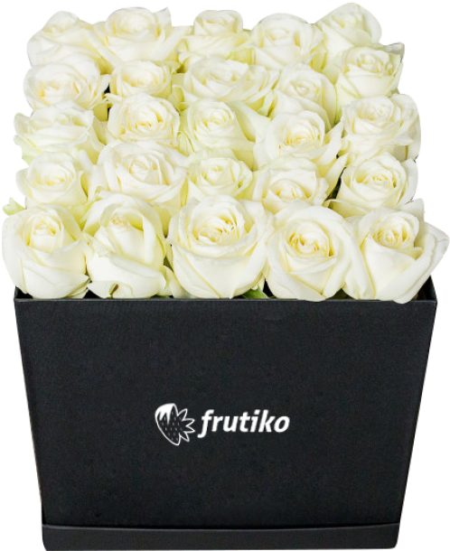 Black Box Of White Roses - Box Of White Roses (687x687), Png Download