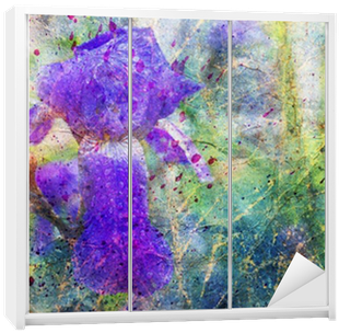 Messy Watercolor Splatter And Blue Flower Wardrobe - Watercolor Painting (400x400), Png Download