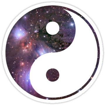 Yin And Yang, Png Tumblr, Tumblr Hipster, Constellations, - Galaxy Infinity Png (375x360), Png Download