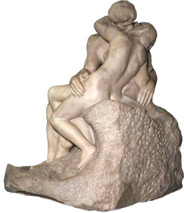 Sitemap ‣‣ Masterpiece Of Art - Man And Woman Kissing Statue (367x426), Png Download