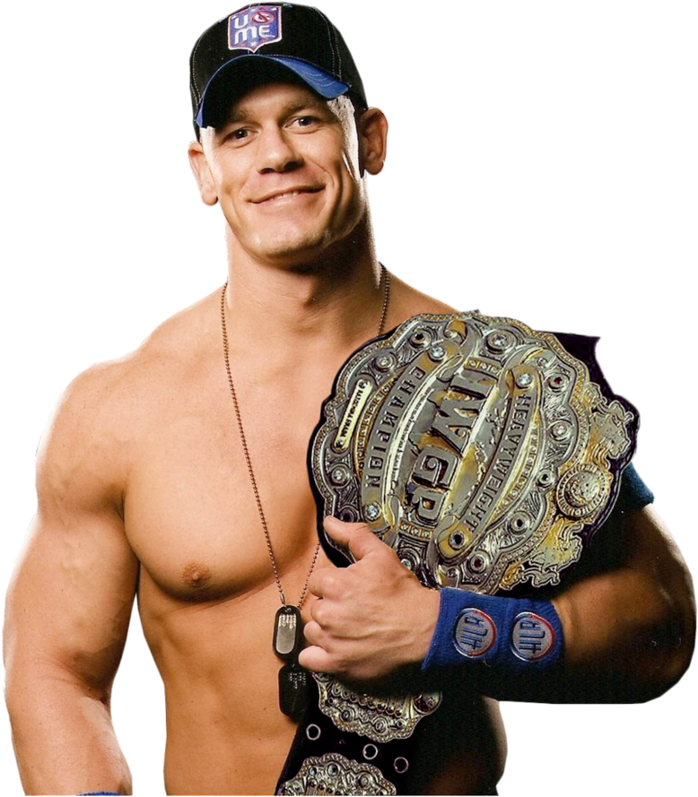 John Cena Iwgp Heavyweight Champion 2018 By Lunaticdesigner-dcek4r0 - John Cena (881x907), Png Download