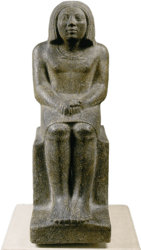 Ankh Seated With Hands Clasped - Seni Di Mesir Kuno (492x828), Png Download