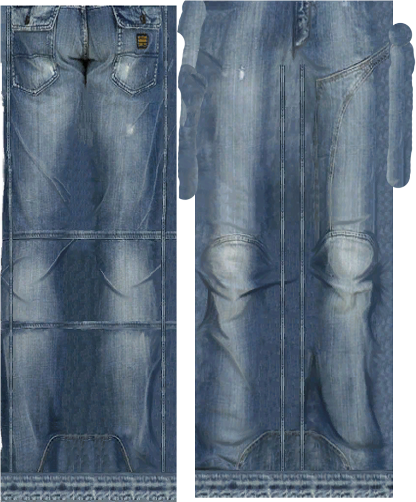 Download 1mb - Jeans Template (1024x1024), Png Download