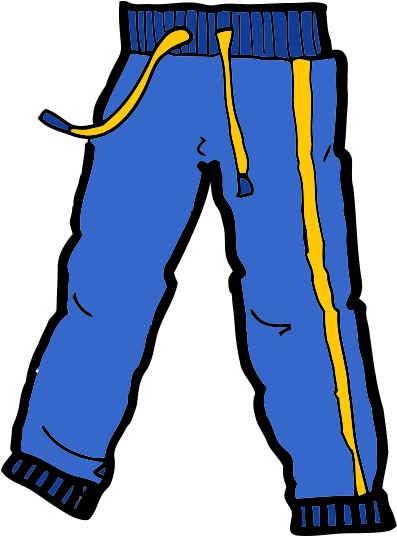 Sweat Pants Clothes Png Html - Pants Clipart Png (404x543), Png Download