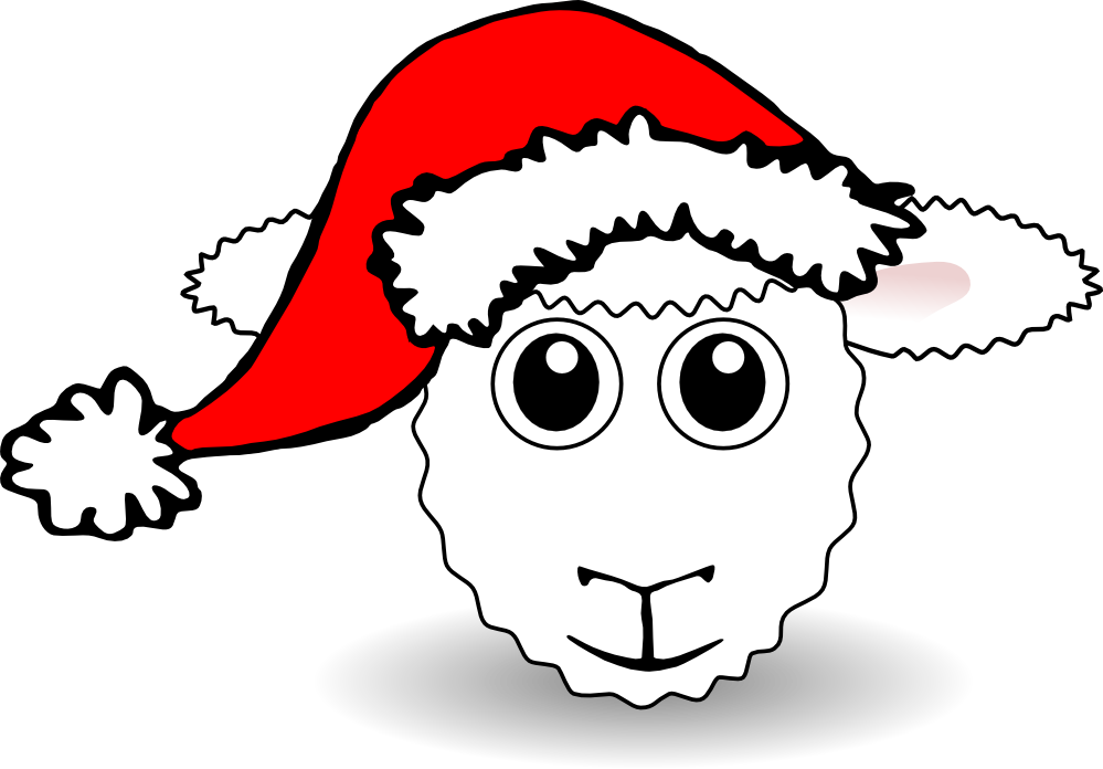 Cartoon Christmas Hats - Santa Hat Clipart (999x696), Png Download