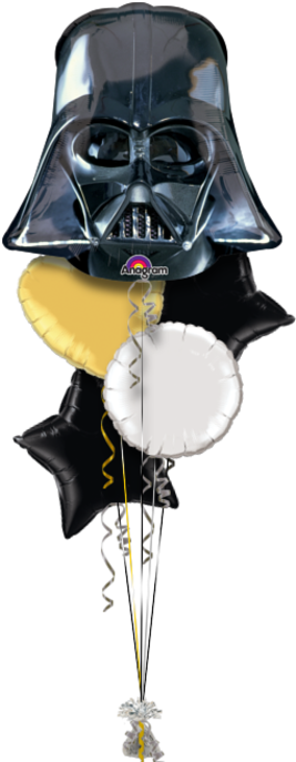 Star Wars Darth Vader Helmet Get Well Balloon - Star Wars Darth Vader Helm (286x686), Png Download