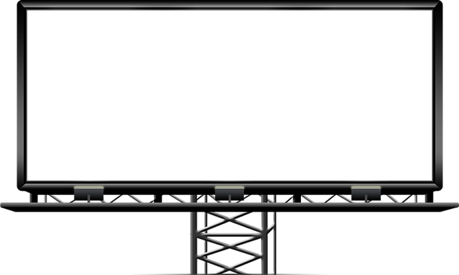 Outdoor Billboard Png Transparent Image - Billboard Png (665x399), Png Download