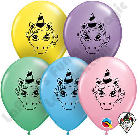 Round Balloon Unicorn (480x480), Png Download