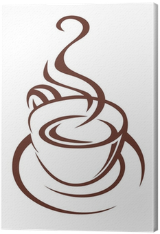 Doodle Sketch Of A Steaming Cup Of Coffee Canvas Print - Coffee Cup With Steam Png (400x400), Png Download