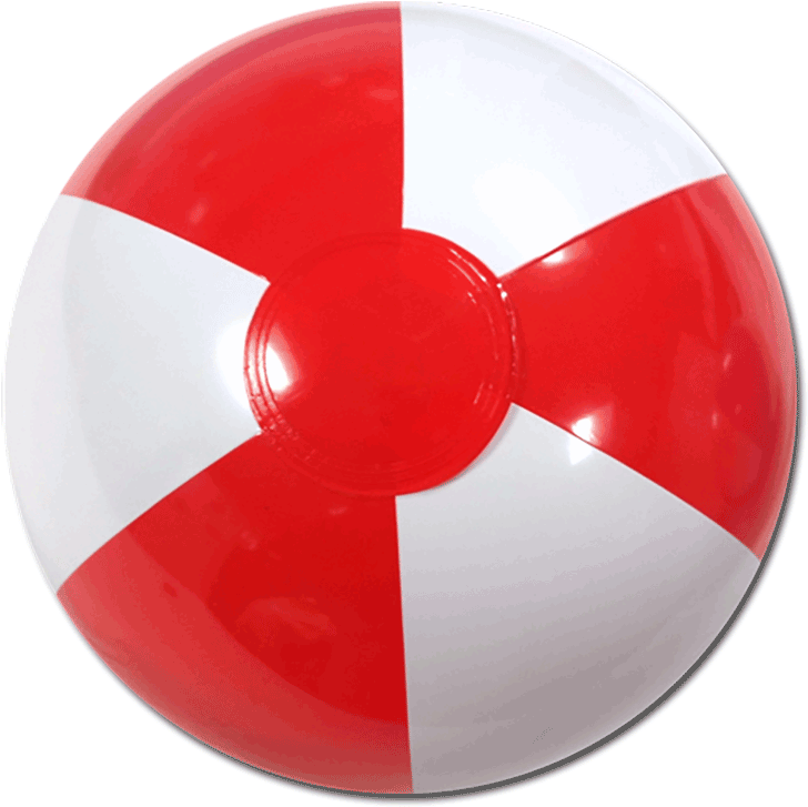 Beach Ball Red (750x750), Png Download