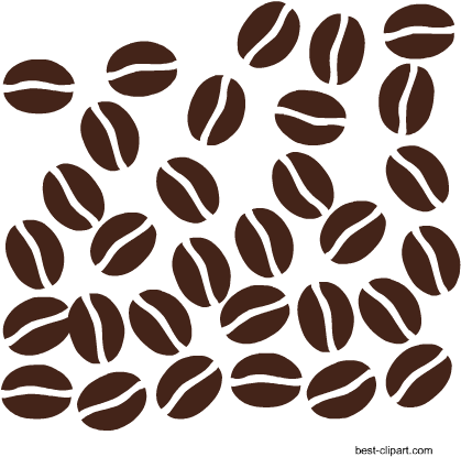 Coffee Beans Free Clip Art - Coffee Bean Clip Art Transparent Background (450x450), Png Download