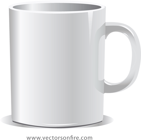 1 - White Coffee Mug (517x502), Png Download
