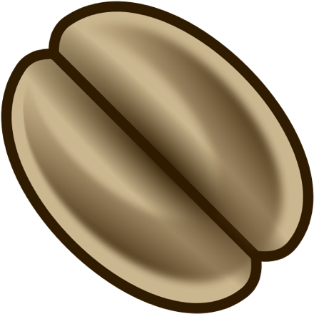 This Image Of A Single Coffee Bean Is Available Both - Clip Art (700x700), Png Download