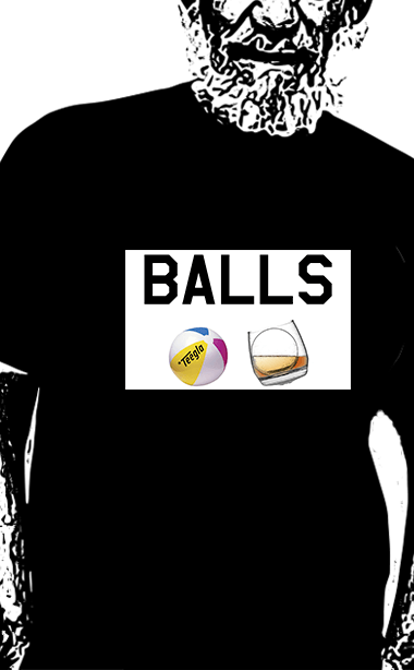 Beach Balls & Whiskey - Illustration (380x614), Png Download