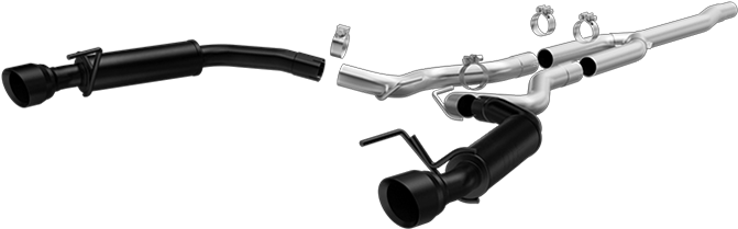 Magnaflow Dual Split Cat-back Exhaust - Ford Mustang (670x432), Png Download