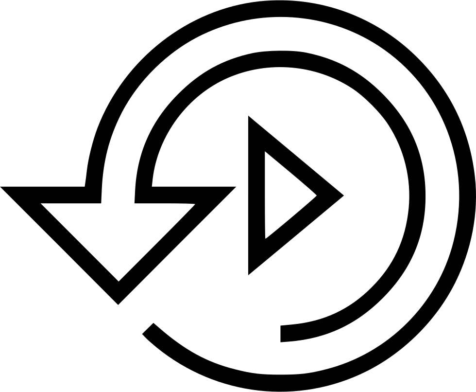 Replay Loop Play Audio Video Comments - Time Back Icon Png (980x806), Png Download