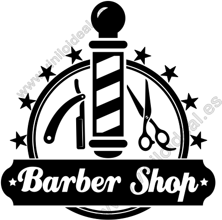 Vinilo Decorativo Adhesivo Barber Shop,vinilos Para - Logos Para Barber Shop (600x600), Png Download