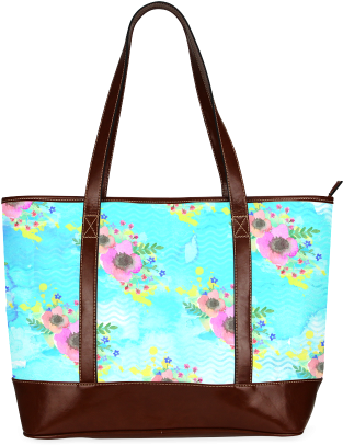 Watercolor Bouquet Tote Handbag - Curious Maple Fox Fashion Designed Tote Handbag (500x500), Png Download