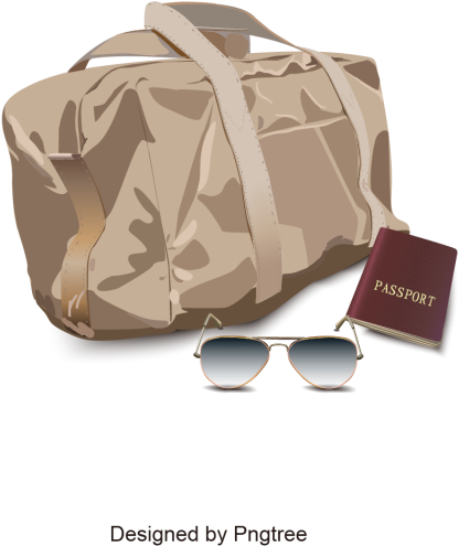 Hand-drawn Cartoon Bag Design, Travel, Cartoon Bag, - Handbag (640x640), Png Download