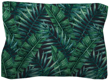 Watercolor Tropical Palm Leaves Seamless Pattern - Fashion Tropical Jungle Dial Mesh Stainless Steel Strap (400x400), Png Download