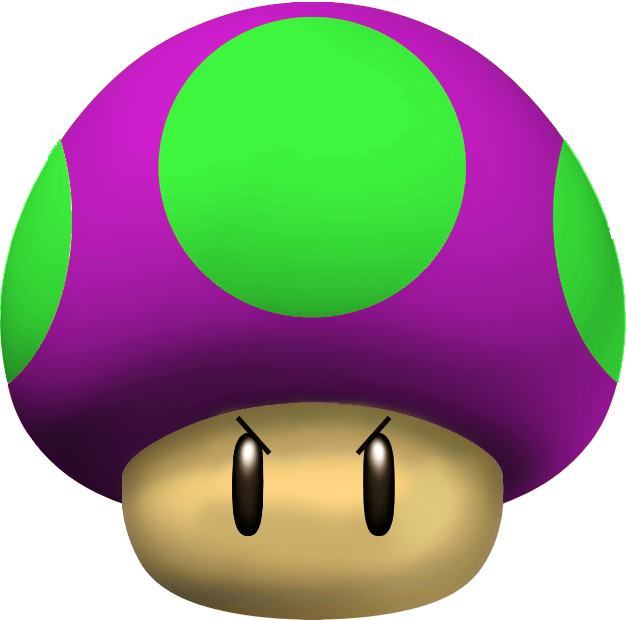 Poison Mushroom - Super Mario Mushroom (626x620), Png Download