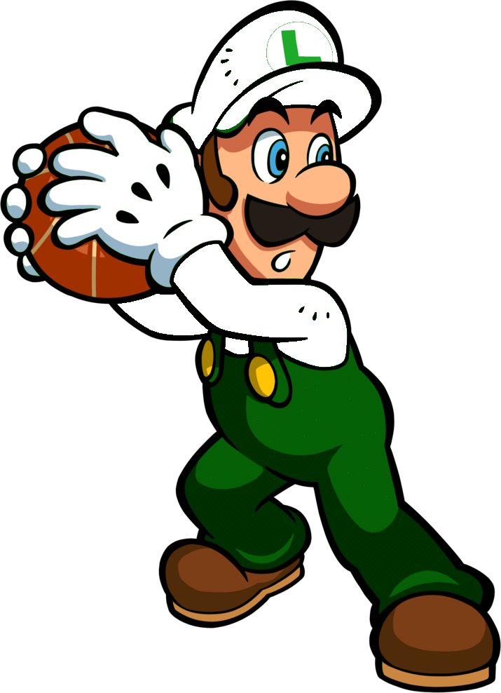 Nintendo Clipart Mario Mushroom - Mario Hoops 3 Luigi (715x988), Png Download