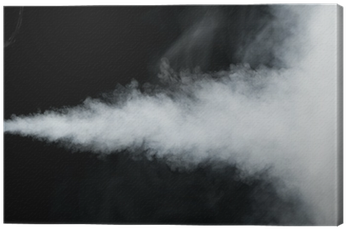 White Smoke Trail Isolated On Black Canvas Print • - White (400x400), Png Download
