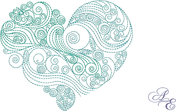 15 Curls Drawing Wave For Free Download On Mbtskoudsalg - Quilled Heart (722x361), Png Download