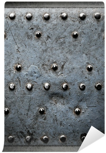 Grunge Background, Metal Plate With Rivets Wall Mural - Paper (400x400), Png Download