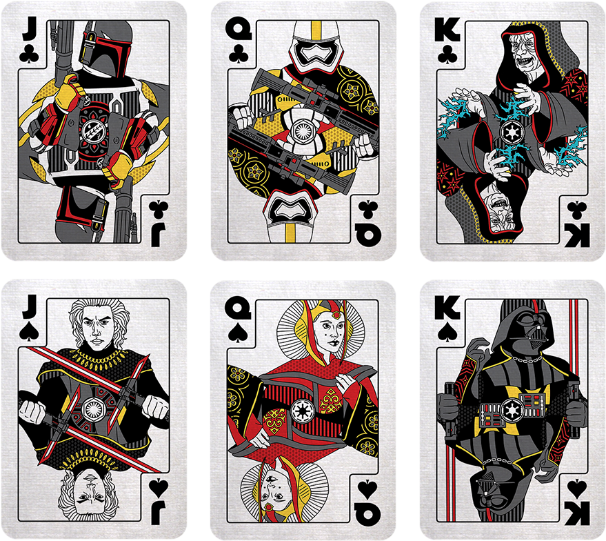 Rebel Empire Suits Pt1 Small - Star Wars Playing Card Deck (1000x800), Png Download
