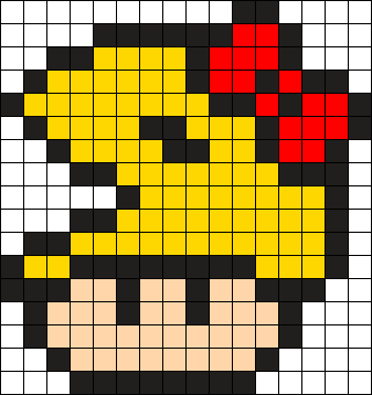 Ms Pacman Mushroom - Pixel Art Rainbow Mushroom (337x358), Png Download
