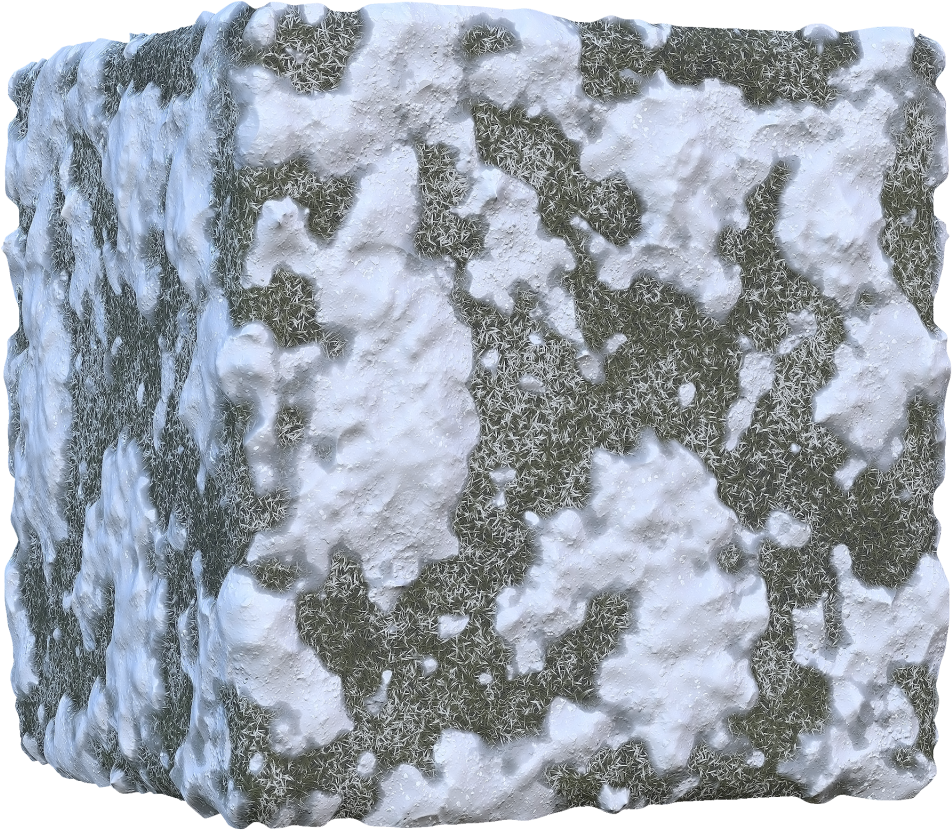 Snow Covered Grass - Cushion (1024x1024), Png Download