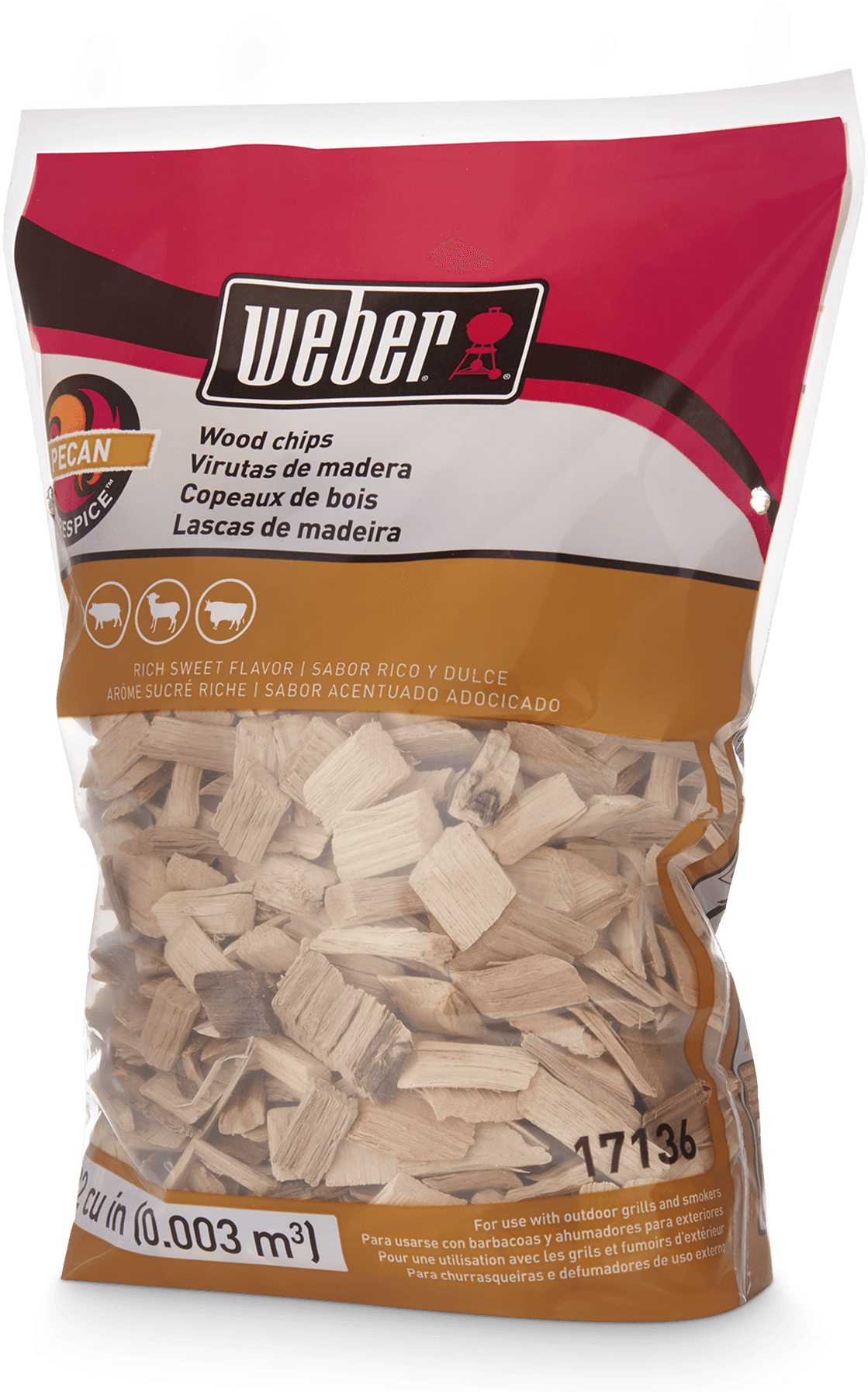 Pecan Wood Chips - Weber Smoking Wood Chips Pecan (1800x1800), Png Download