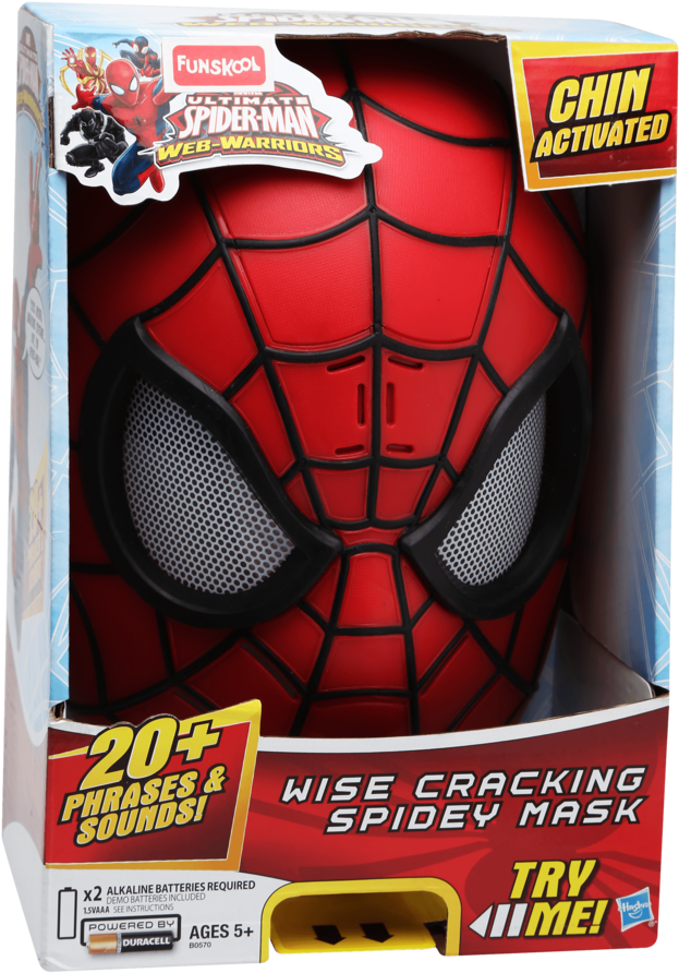 Boys Spider-man Electronic Mask - Marvel Ultimate Spider-man Web Warriors Wise Cracking (640x960), Png Download