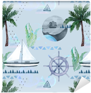 Watercolor Summer Background - Sail (400x400), Png Download