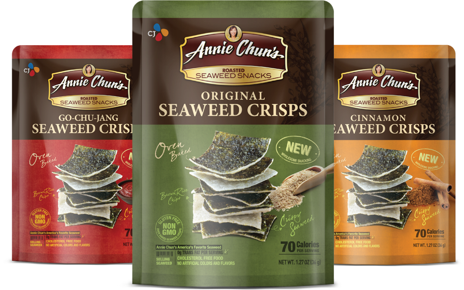 Seaweed Crisps Family Shot - Seaweed Chips Annie Chun (1600x1018), Png Download