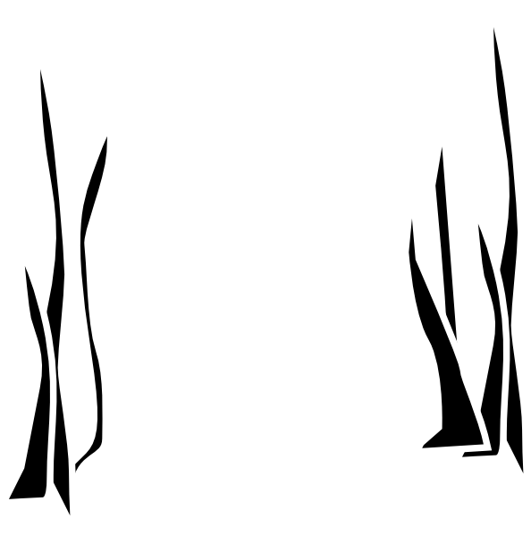 Seaweed Clip Art - Seaweed Clipart Black (594x599), Png Download